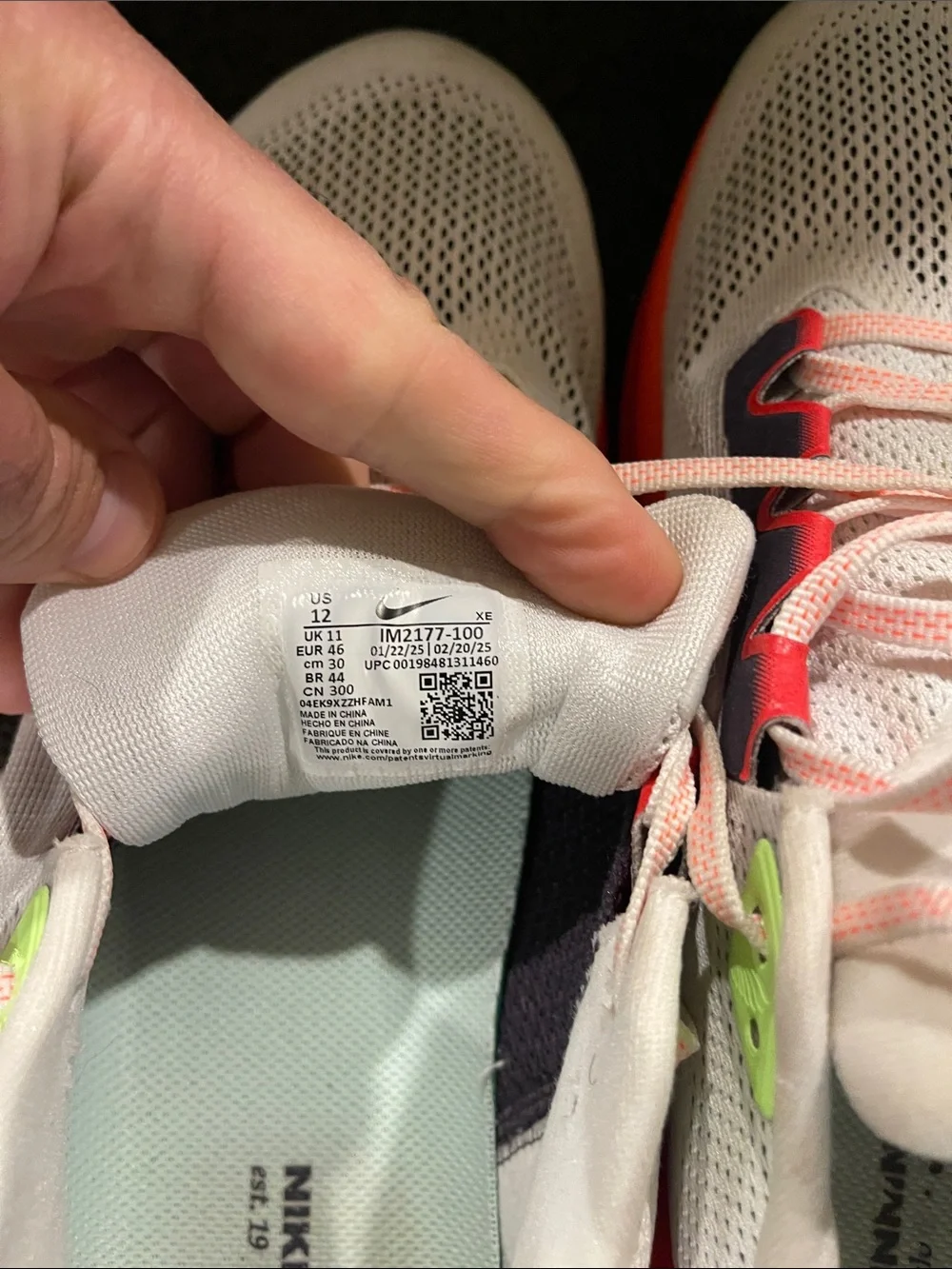 Nike Pegasus 41 White Running Sneakers with Pink Laces and Orange Soles
